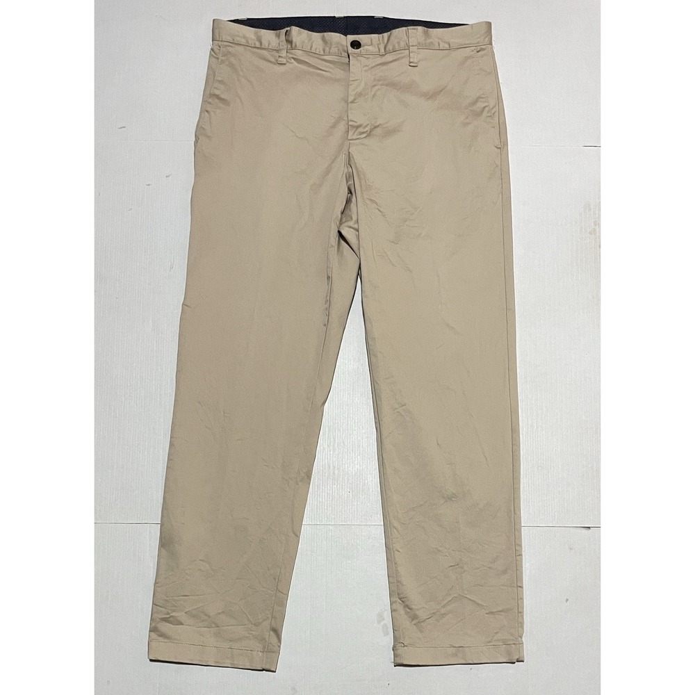 THE Savile Row Company London Khaki Men's Pants Size 34 X 30 Straight Flat Chino